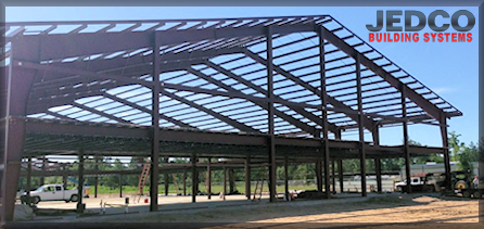 Steel building framework